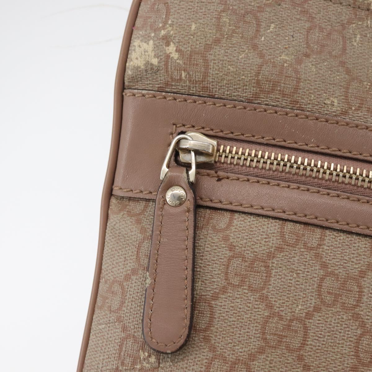 GUCCI GG Supreme Shoulder Bag PVC Pink Gold 295257 Auth ep14460