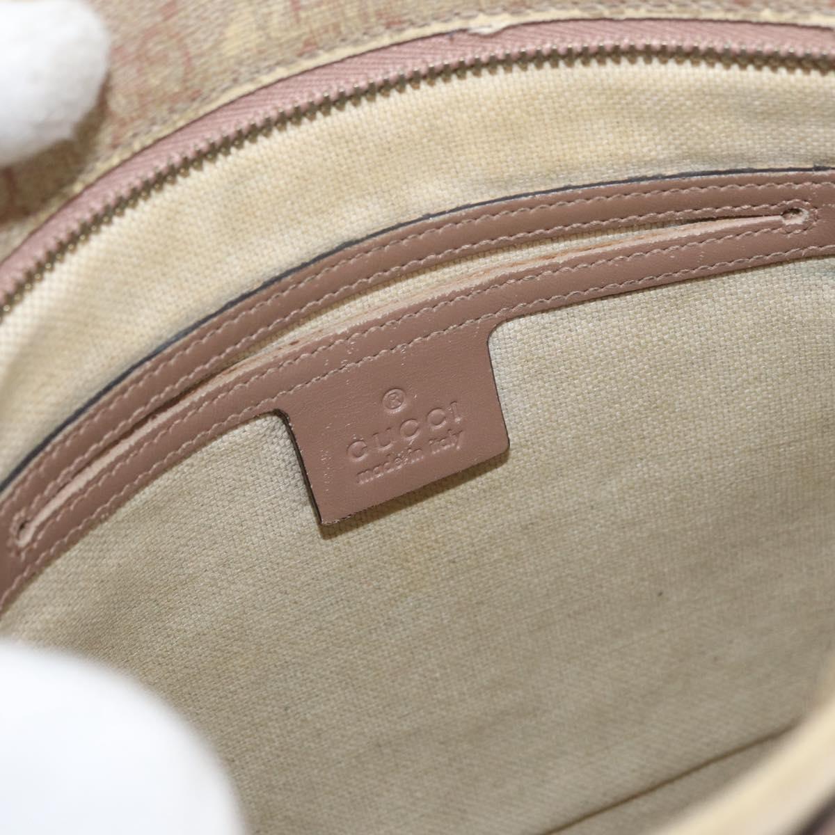GUCCI GG Supreme Shoulder Bag PVC Pink Gold 295257 Auth ep14460