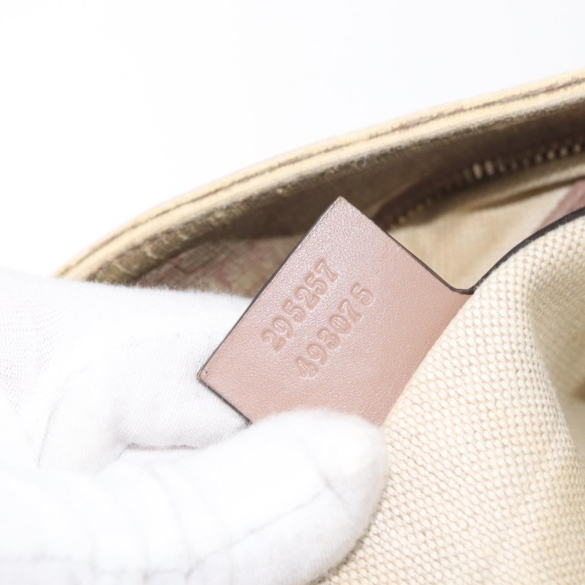 GUCCI GG Supreme Shoulder Bag PVC Pink Gold 295257 Auth ep14460