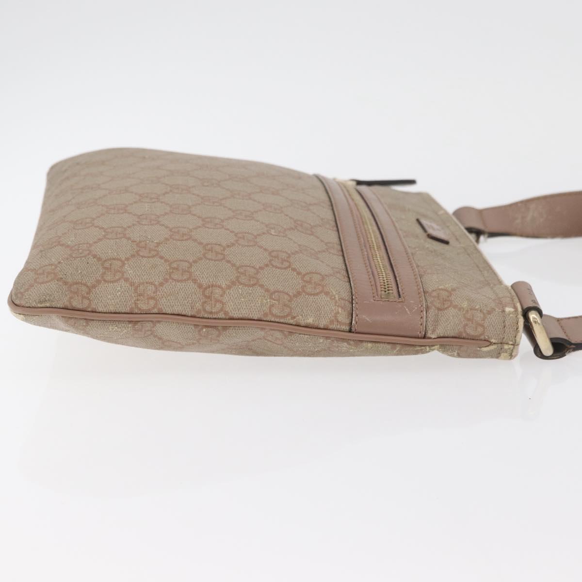 GUCCI GG Supreme Shoulder Bag PVC Pink Gold 295257 Auth ep14460