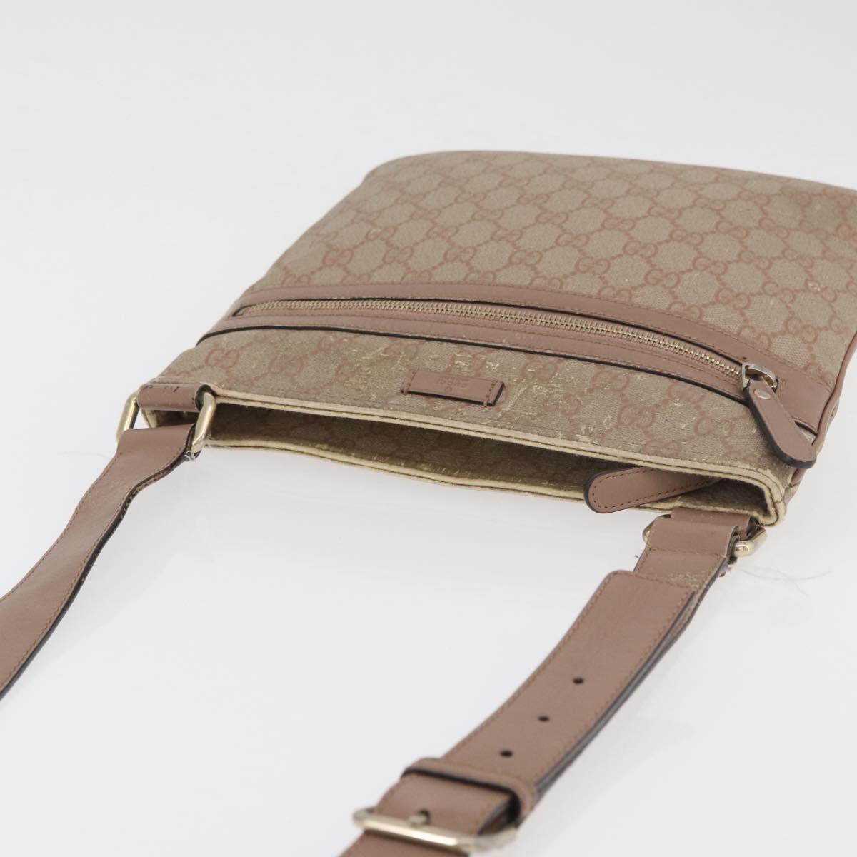 GUCCI GG Supreme Shoulder Bag PVC Pink Gold 295257 Auth ep14460