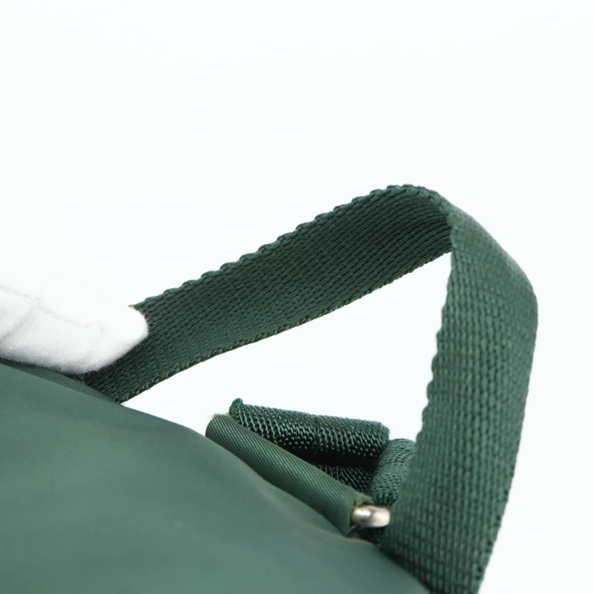 PRADA Backpack Nylon Green Silver Auth ep14472A