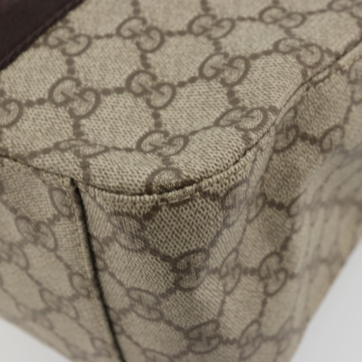 GUCCI GG Supreme Tote Bag PVC Beige Auth ep14474