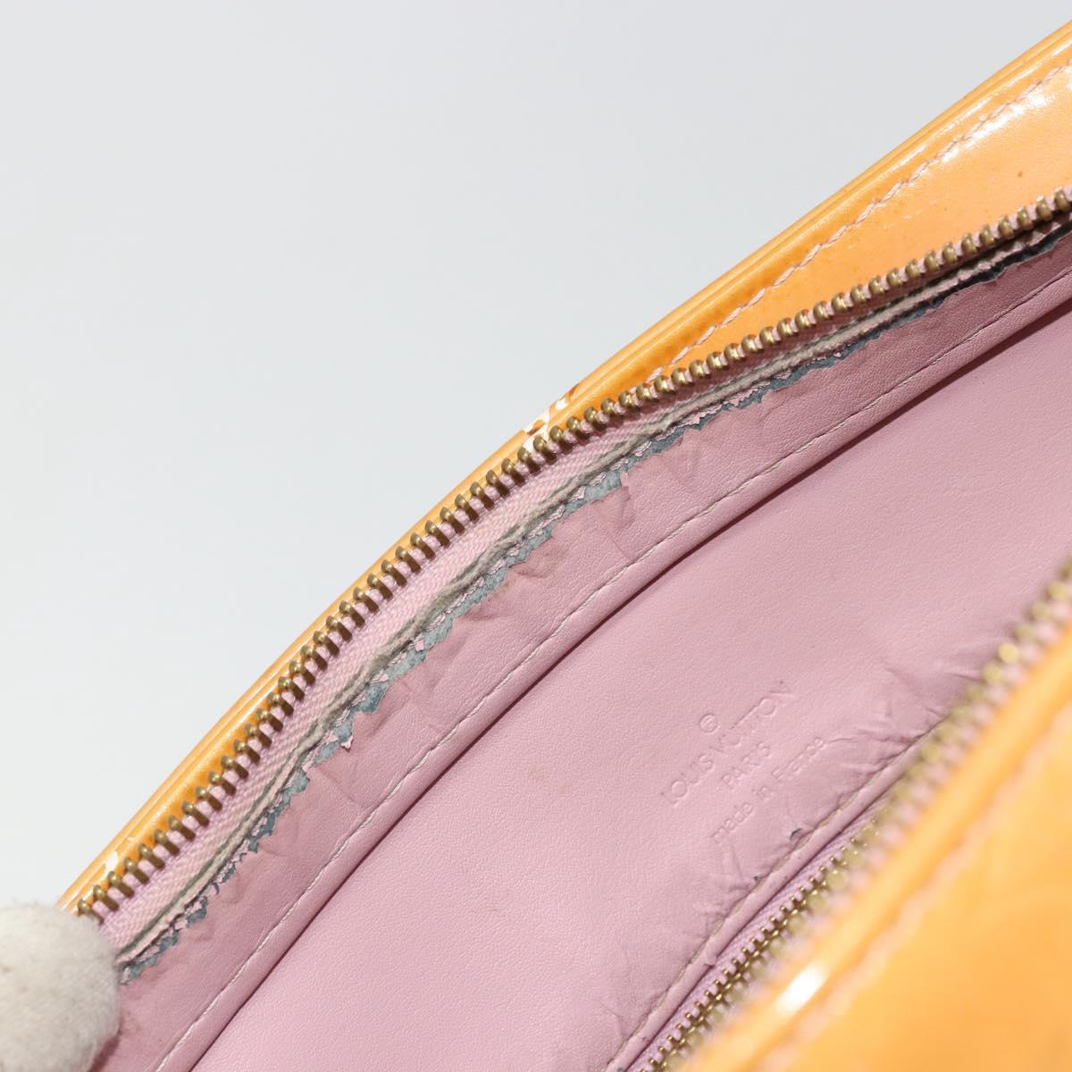 LOUIS VUITTON Monogram Vernis Houston Hand Bag Rose M91054 LV Auth ep14487