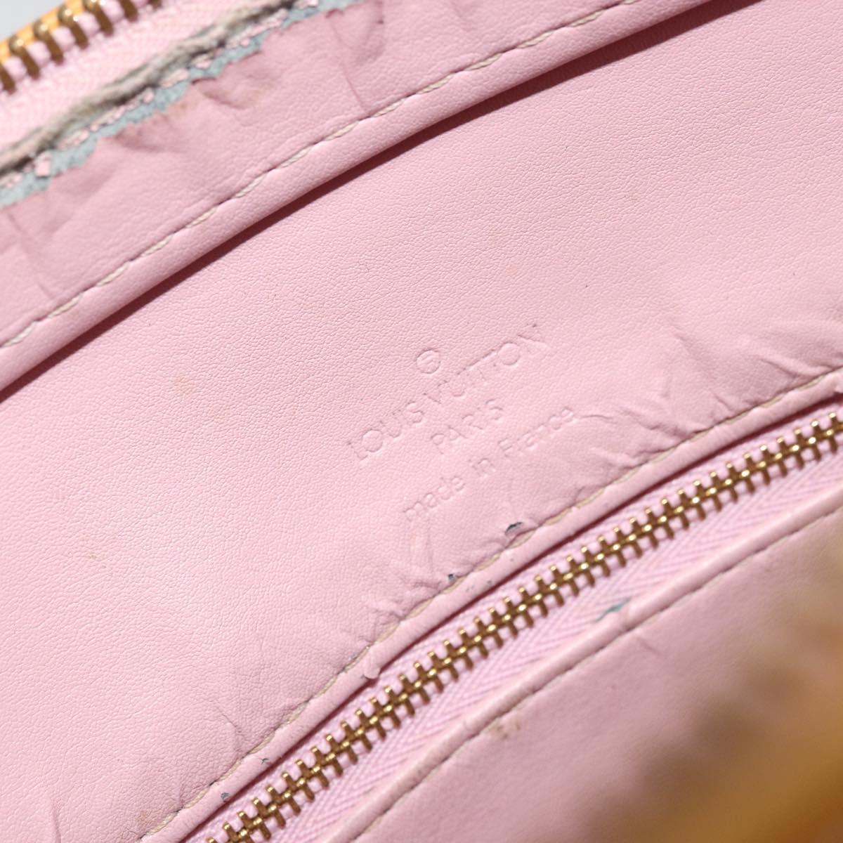 LOUIS VUITTON Monogram Vernis Houston Hand Bag Rose M91054 LV Auth ep14487