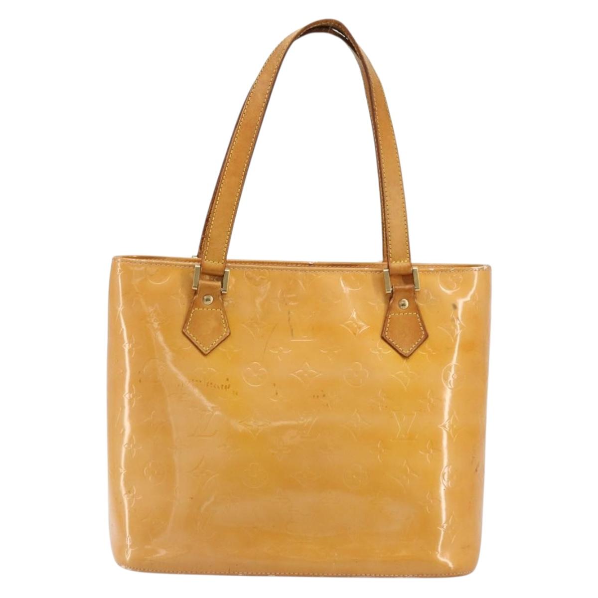 LOUIS VUITTON Monogram Vernis Houston Hand Bag Rose M91054 LV Auth ep14487