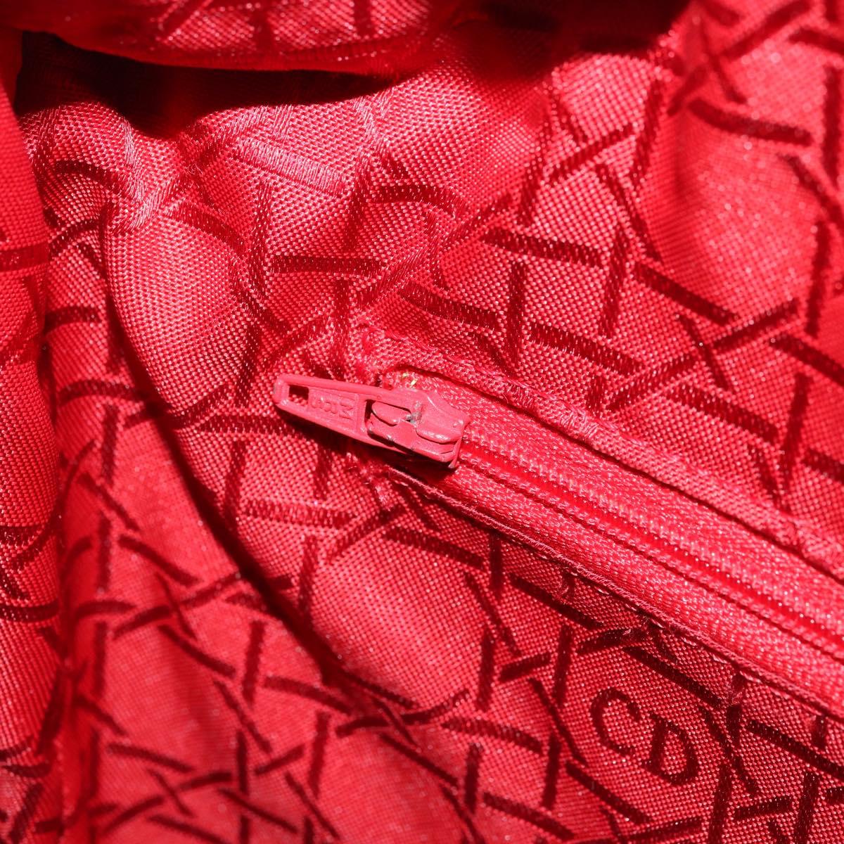 Christian Dior Canage Lady Dior Tote Bag Nylon Black Gold Auth ep14490