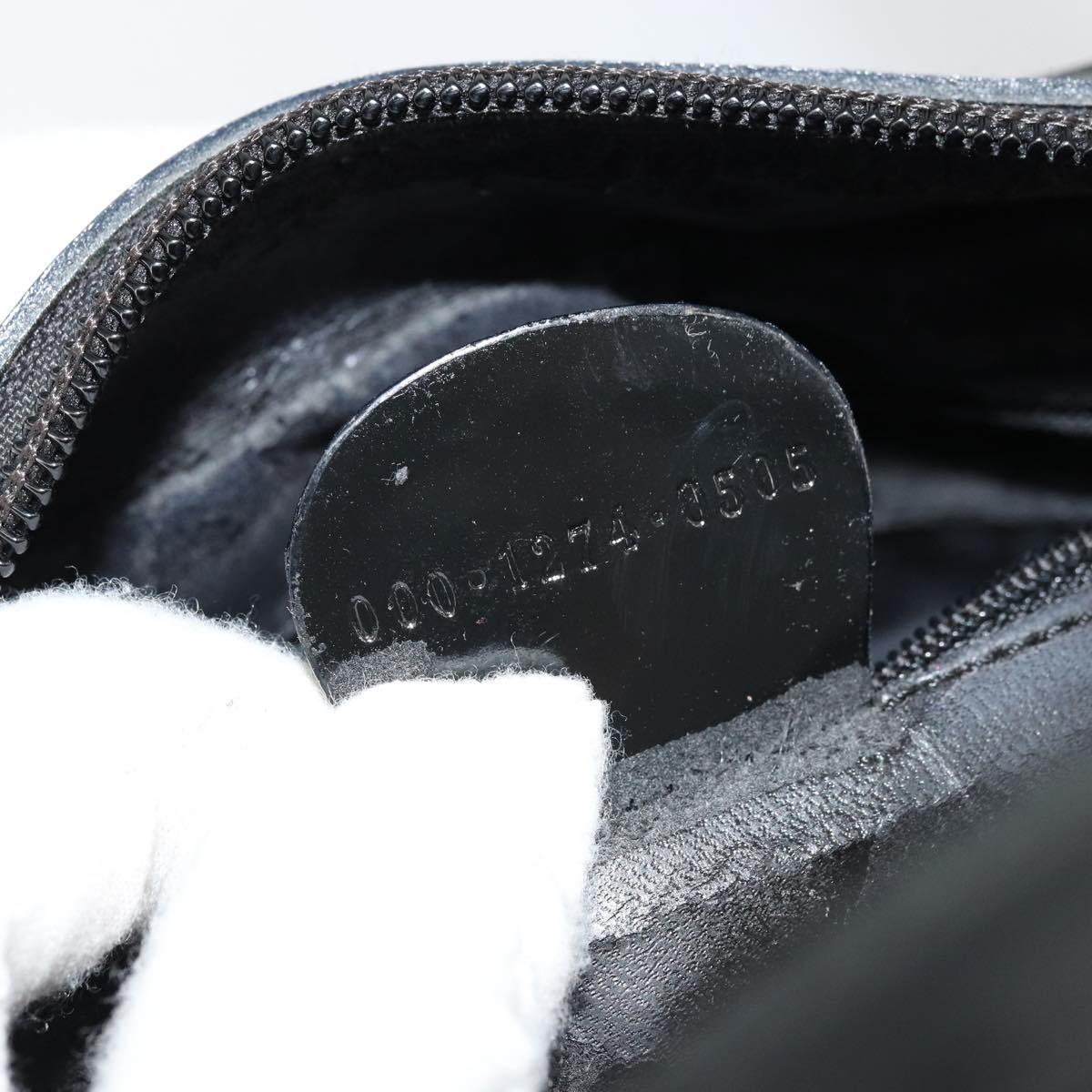 GUCCI Soho Hand Bag Patent Leather Black Silver 000 1274 0505 Auth ep14495