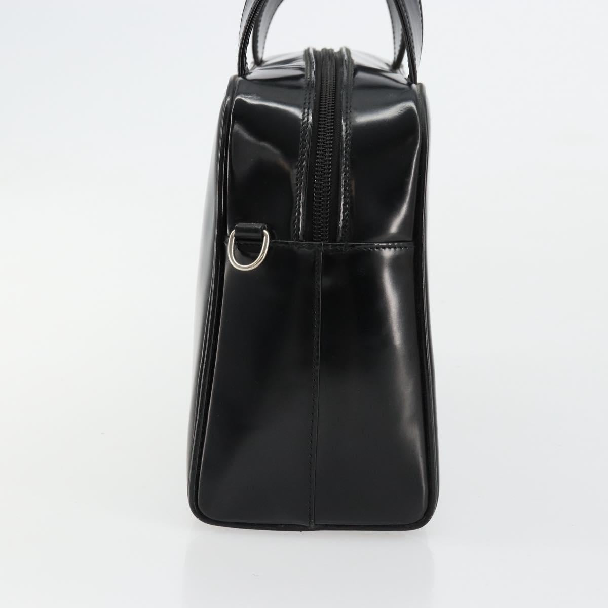 GUCCI Soho Hand Bag Patent Leather Black Silver 000 1274 0505 Auth ep14495