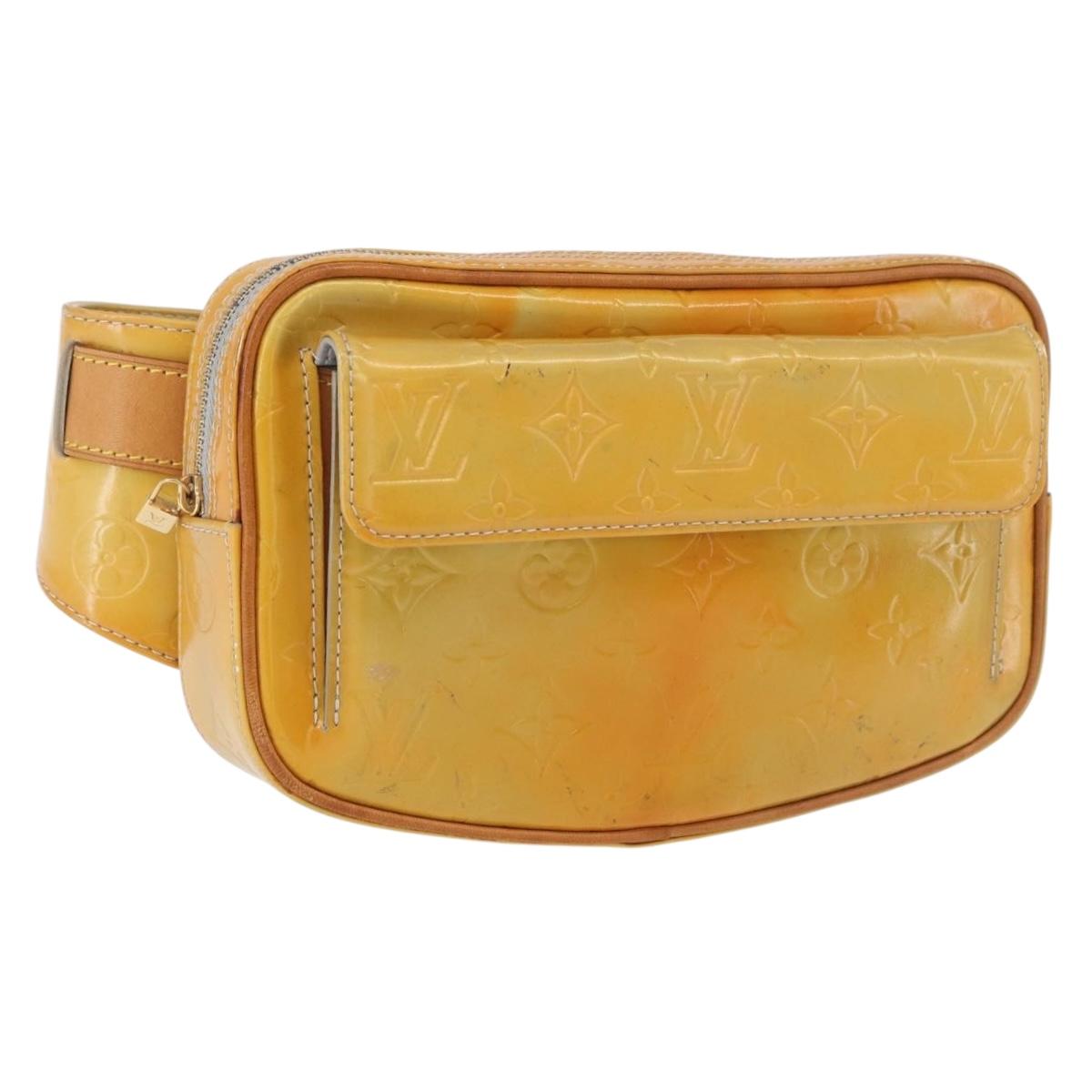 LOUIS VUITTON Monogram Vernis Fulton Waist bag Gris M91041 LV Auth ep14498