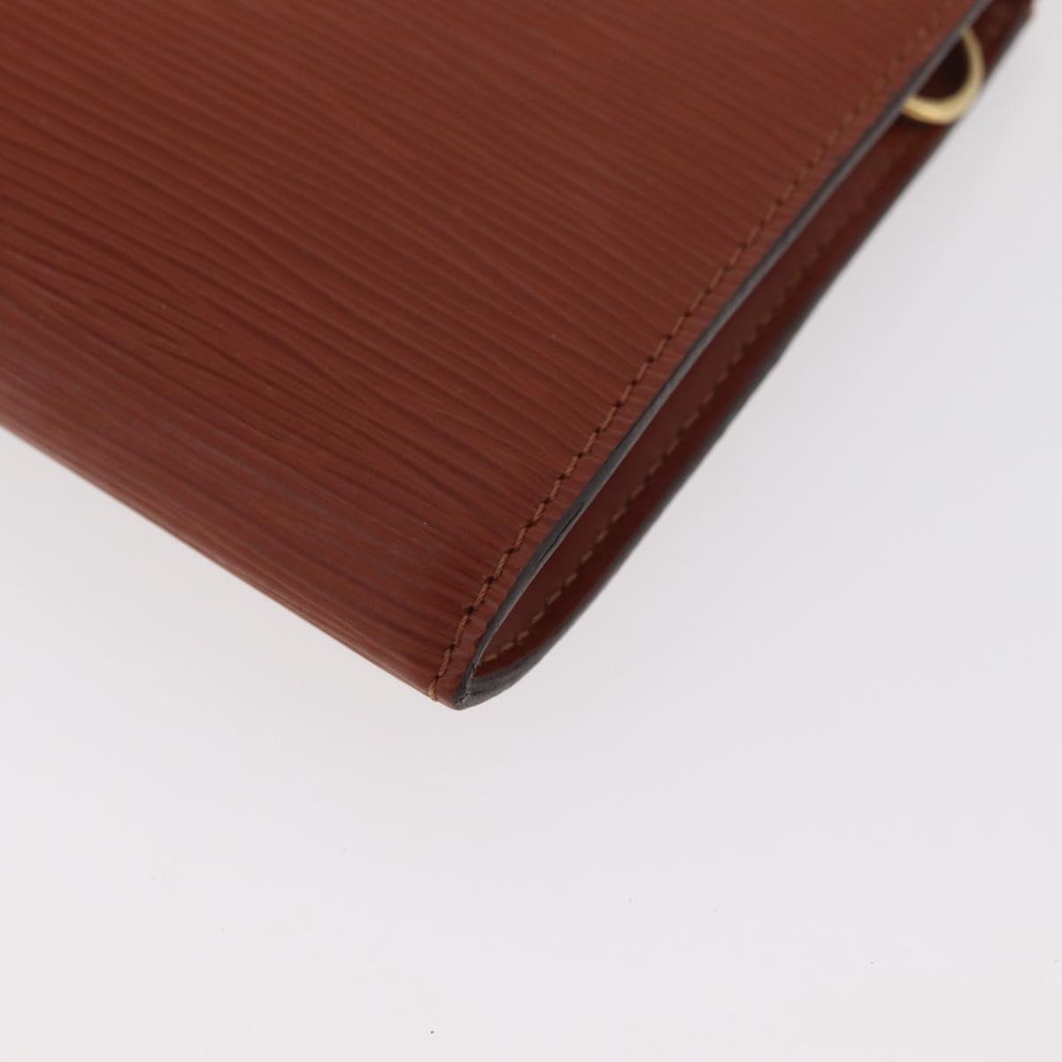 LOUIS VUITTON Epi Pochette Accessoires Pouch Brown M52953 LV Auth ep14506