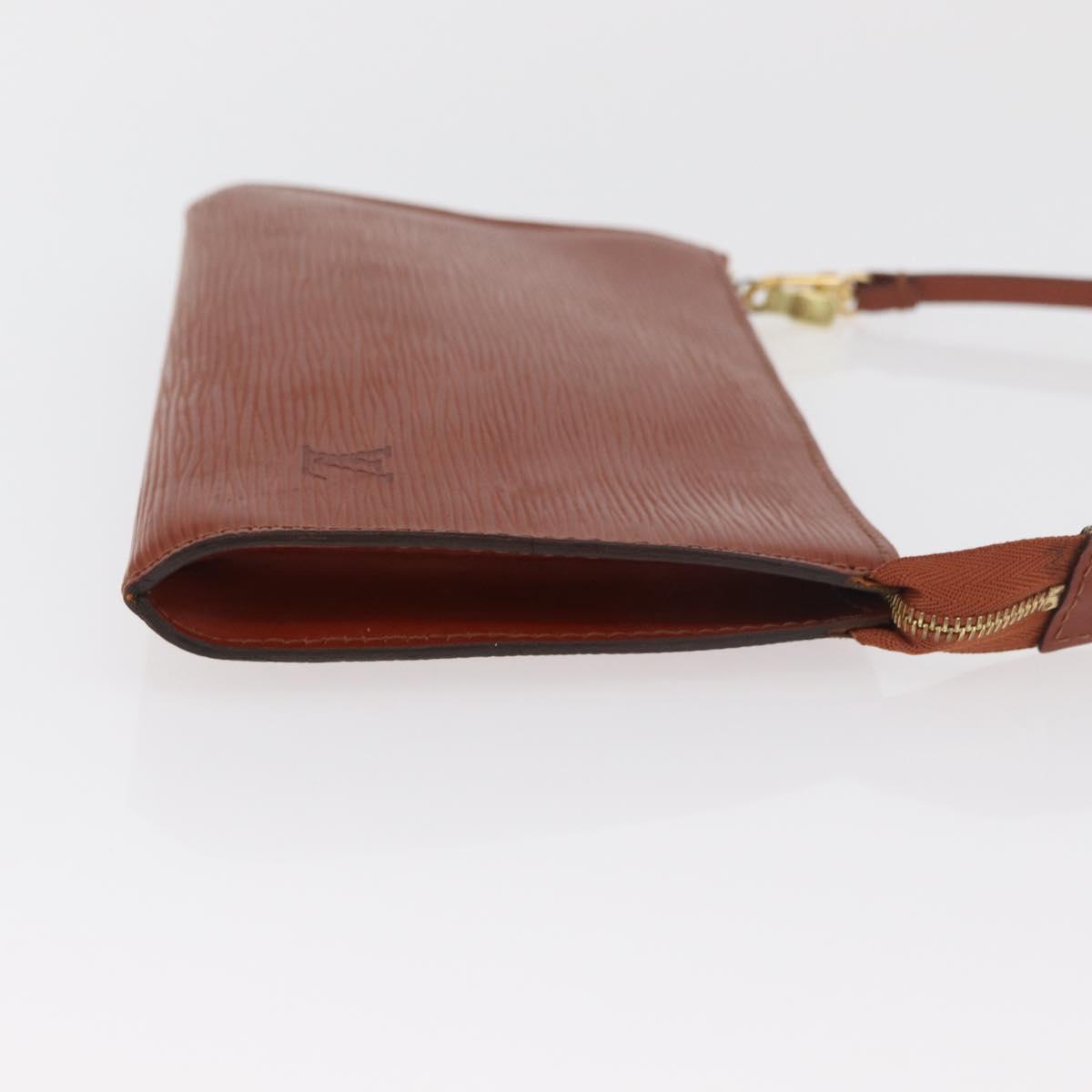 LOUIS VUITTON Epi Pochette Accessoires Pouch Brown M52953 LV Auth ep14506
