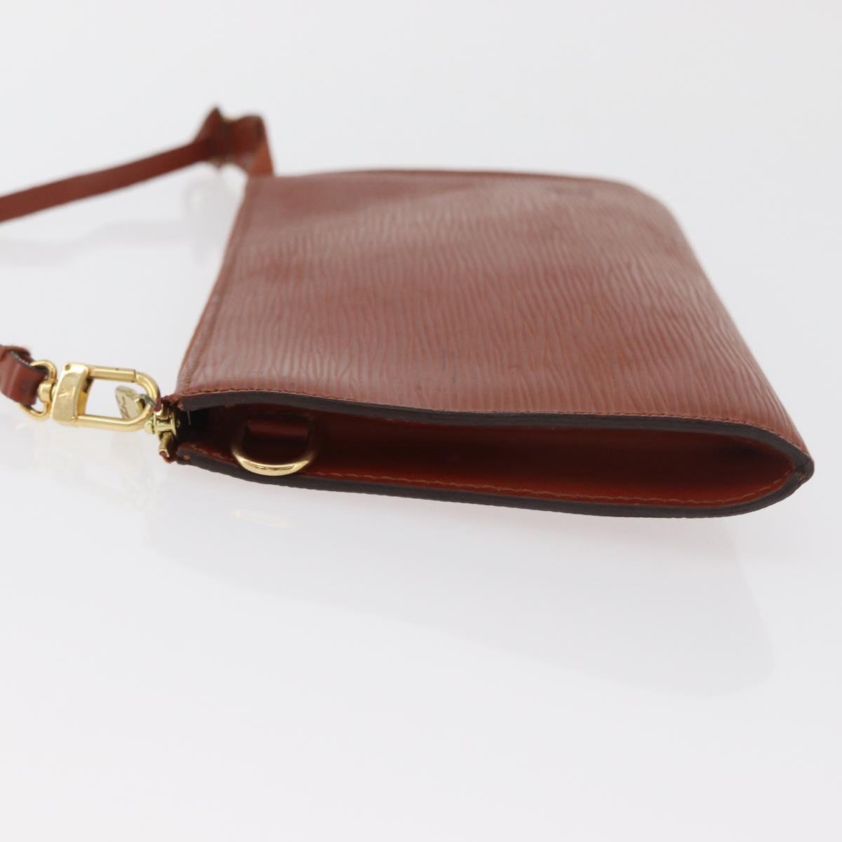 LOUIS VUITTON Epi Pochette Accessoires Pouch Brown M52953 LV Auth ep14506