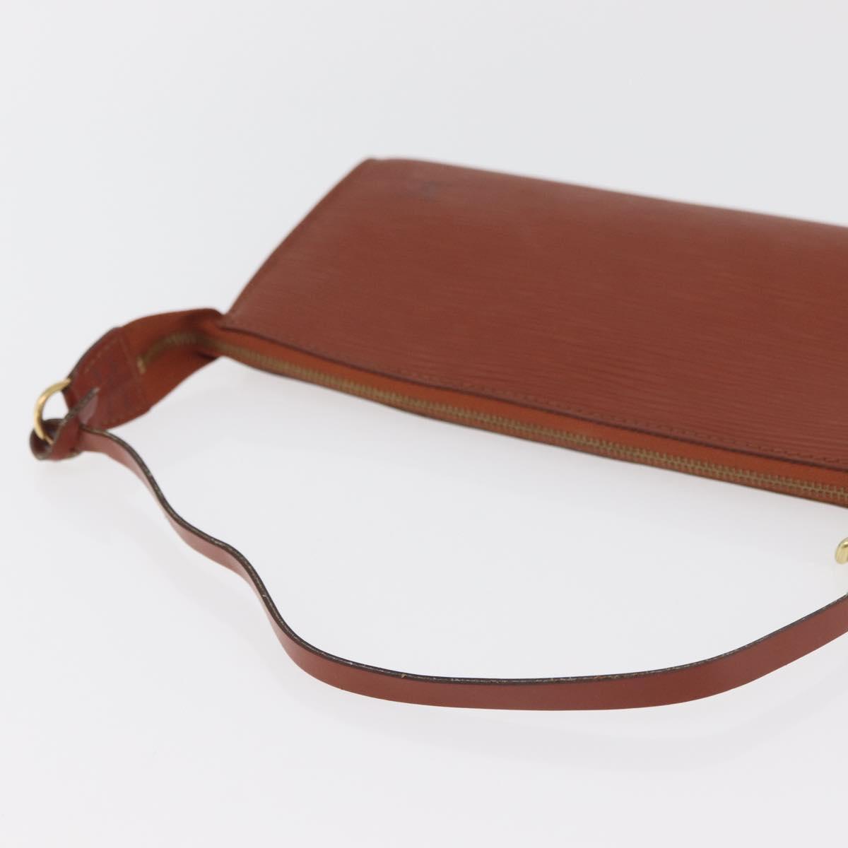 LOUIS VUITTON Epi Pochette Accessoires Pouch Brown M52953 LV Auth ep14506
