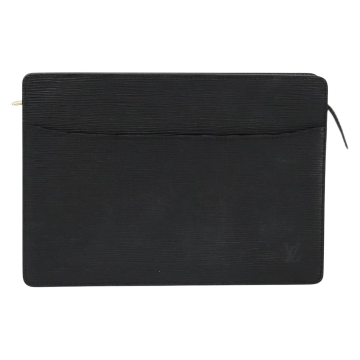 LOUIS VUITTON Epi Pochette Homme Clutch Bag Black M52522 LV Auth ep14507