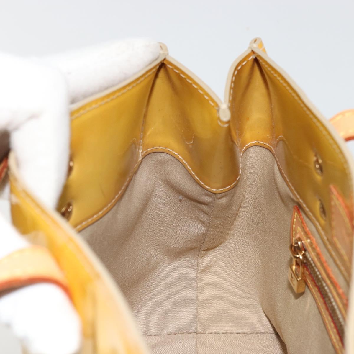 LOUIS VUITTON Monogram Vernis Reade PM Hand Bag Beige M91144 LV Auth ep14512