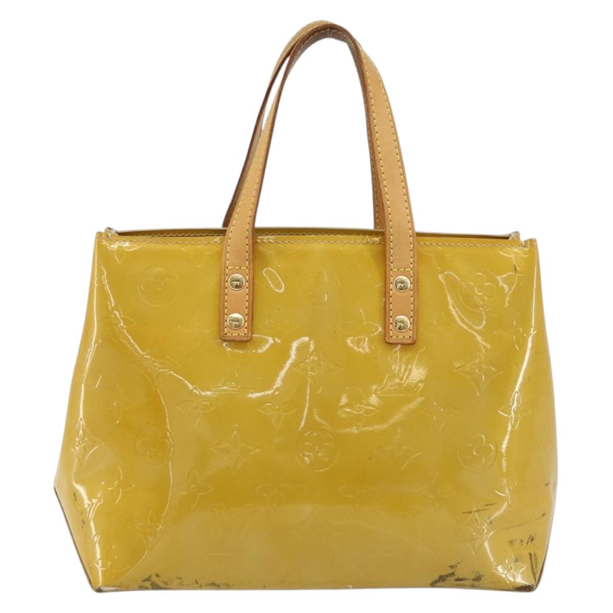 LOUIS VUITTON Monogram Vernis Reade PM Hand Bag Beige M91144 LV Auth ep14512