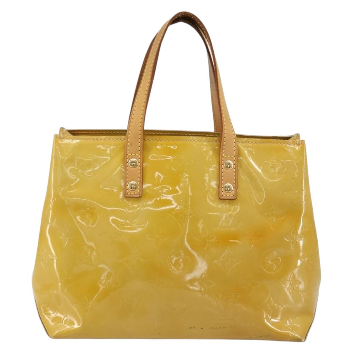 LOUIS VUITTON Monogram Vernis Reade PM Hand Bag Beige M91144 LV Auth ep14512