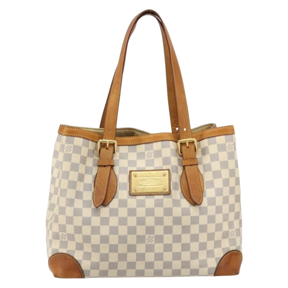 LOUIS VUITTON Damier Azur Hampstead MM Tote Bag N51206 LV Auth ep14515