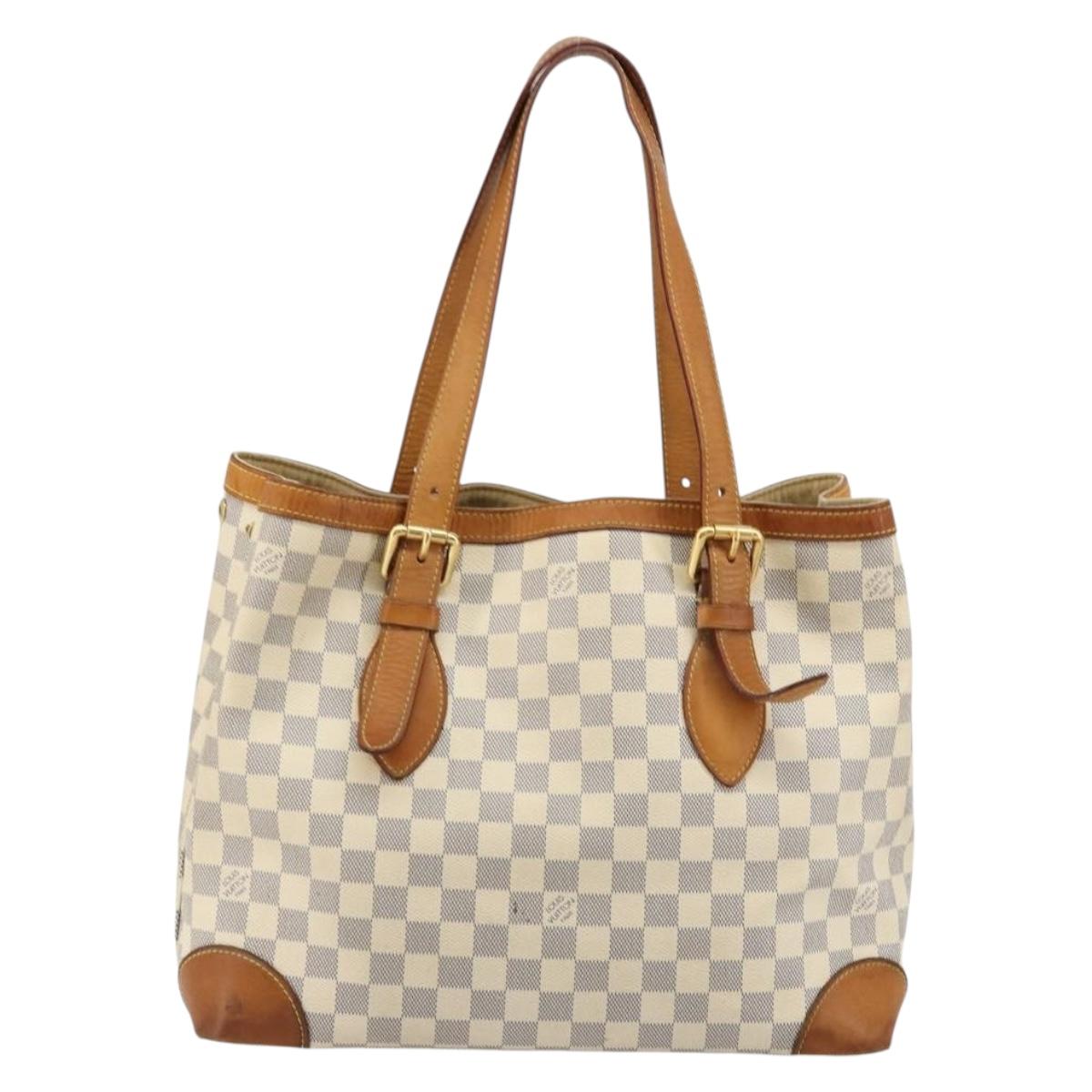 LOUIS VUITTON Damier Azur Hampstead MM Tote Bag N51206 LV Auth ep14515