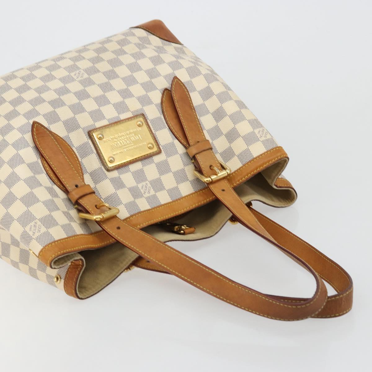 LOUIS VUITTON Damier Azur Hampstead MM Tote Bag N51206 LV Auth ep14515