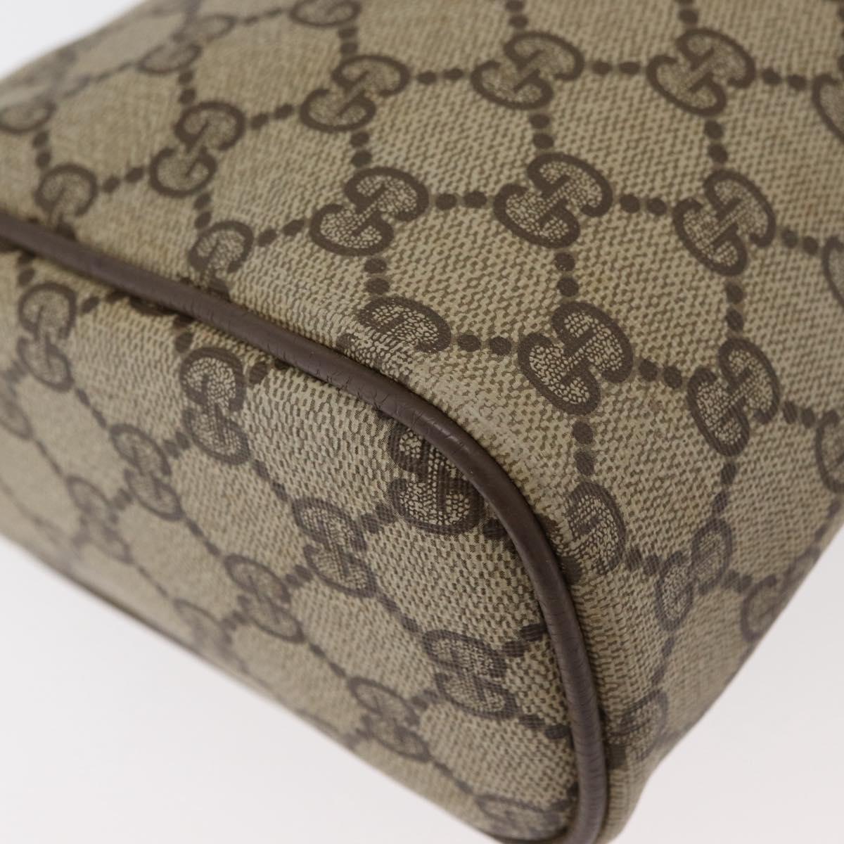 GUCCI GG Supreme Web Sherry Line Bag PVC Beige Gold 89 02 017 Auth ep14520