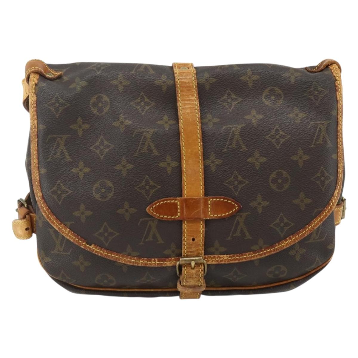 LOUIS VUITTON Monogram Saumur 30 Shoulder Bag M42256 LV Auth ep14523