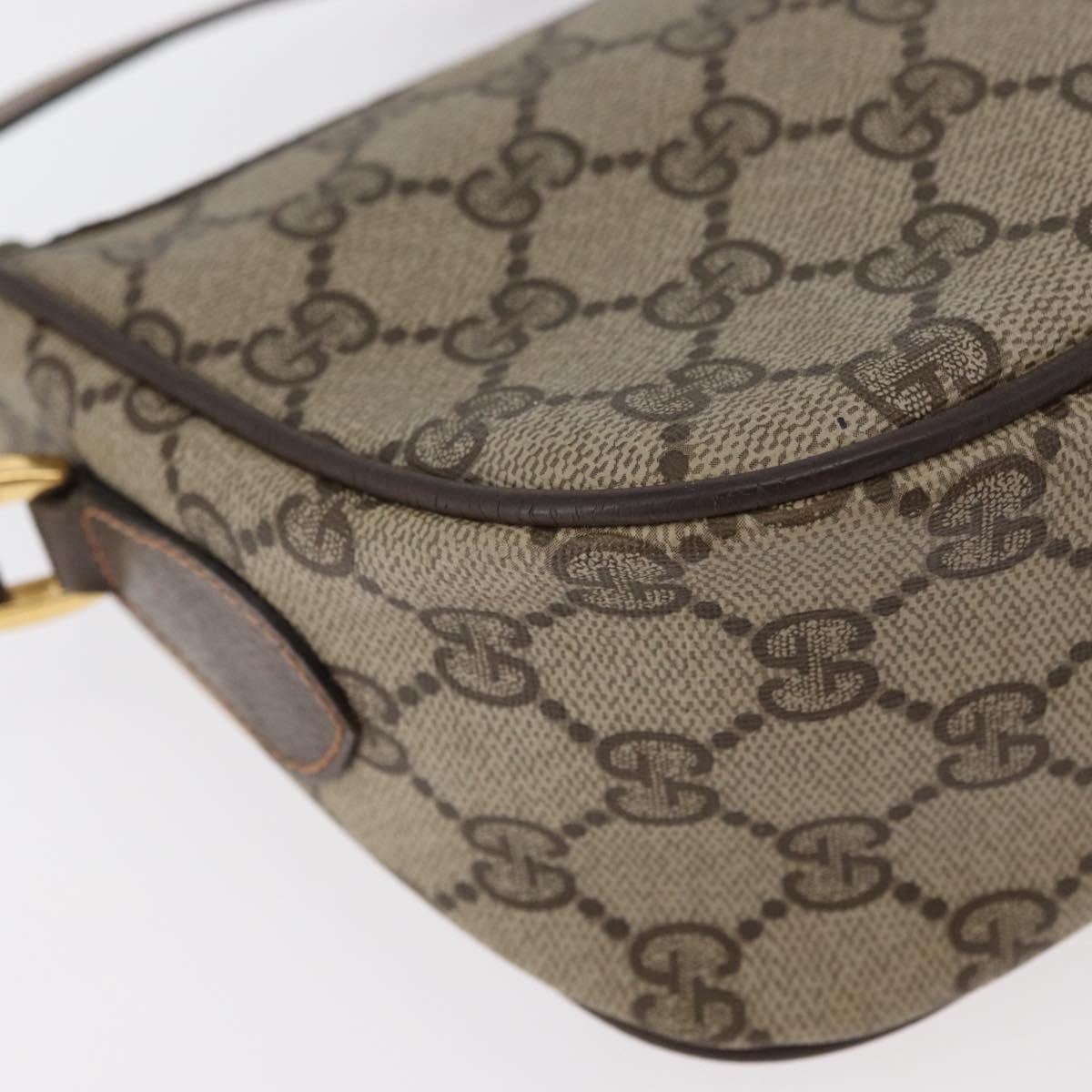 GUCCI GG Supreme Web Sherry Line Bag PVC Beige Gold 89 02 054 Auth ep14529