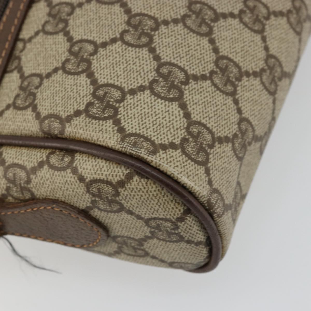 GUCCI GG Supreme Web Sherry Line Bag PVC Beige Gold 56 02 087 Auth ep14533