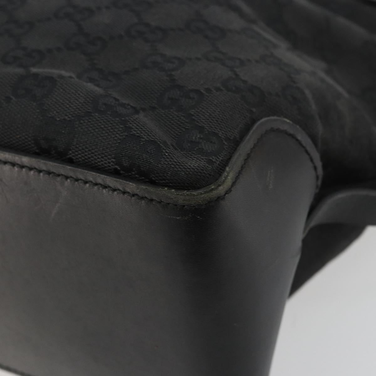 GUCCI GG Canvas Hand Bag Black Silver 106251 Auth ep14542
