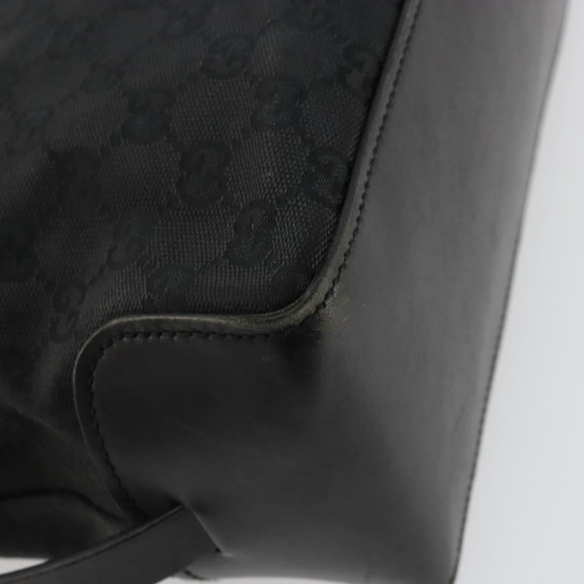 GUCCI GG Canvas Hand Bag Black Silver 106251 Auth ep14542