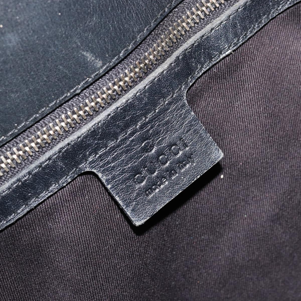 GUCCI GG Canvas Hand Bag Black Silver 106251 Auth ep14542