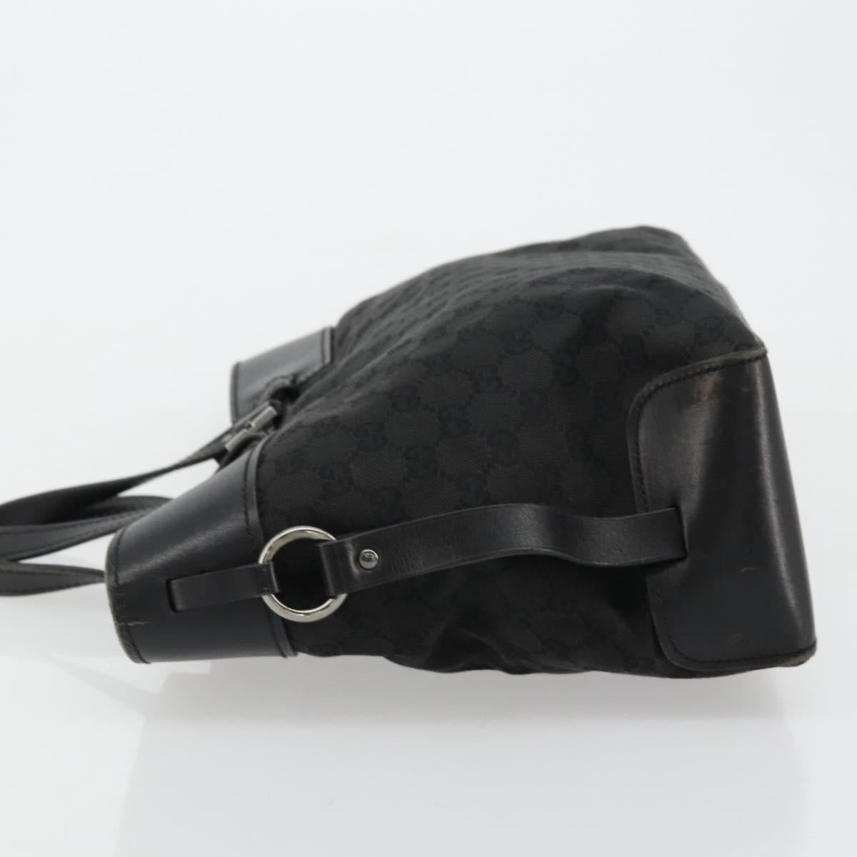 GUCCI GG Canvas Hand Bag Black Silver 106251 Auth ep14542