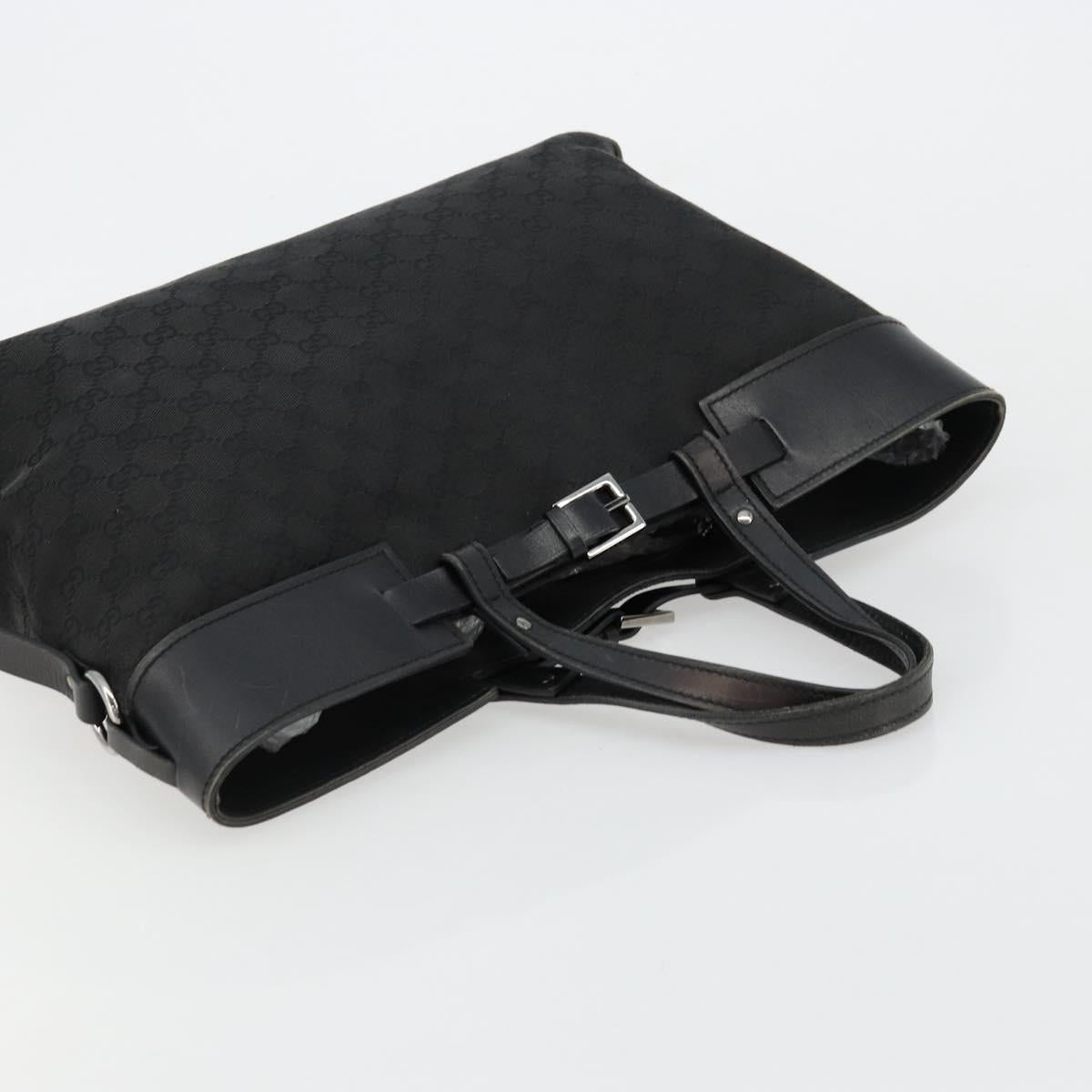 GUCCI GG Canvas Hand Bag Black Silver 106251 Auth ep14542
