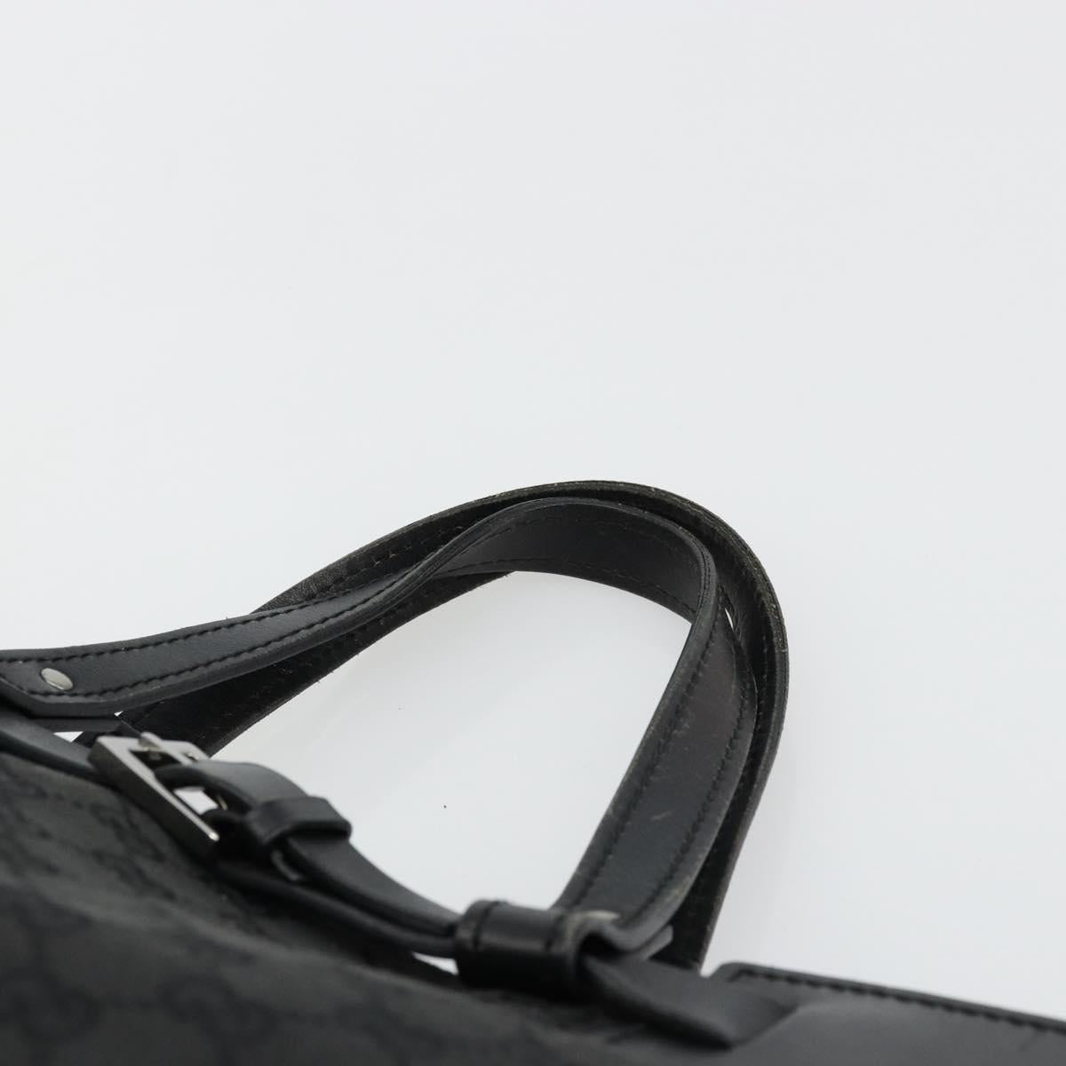 GUCCI GG Canvas Hand Bag Black Silver 106251 Auth ep14542