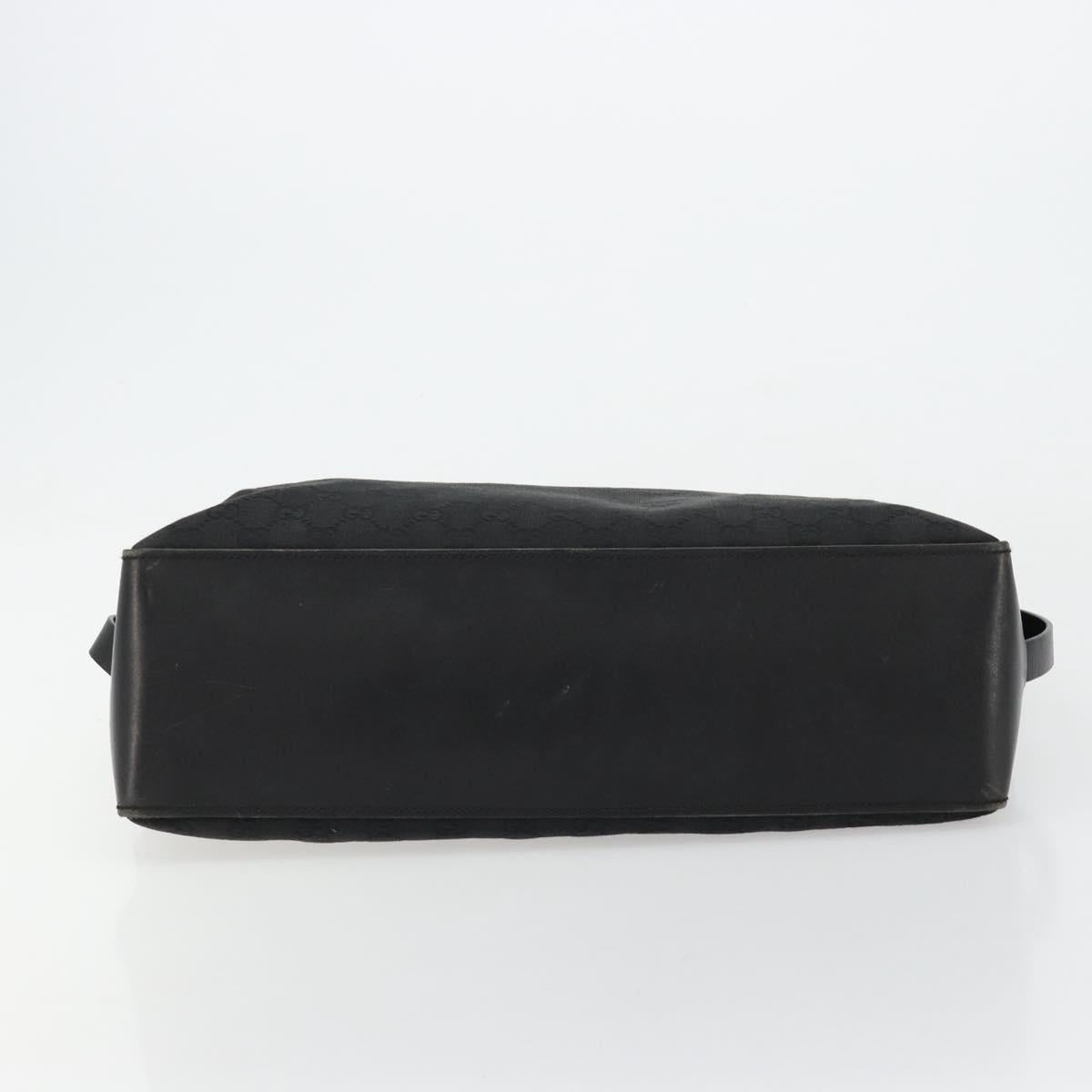GUCCI GG Canvas Hand Bag Black Silver 106251 Auth ep14542