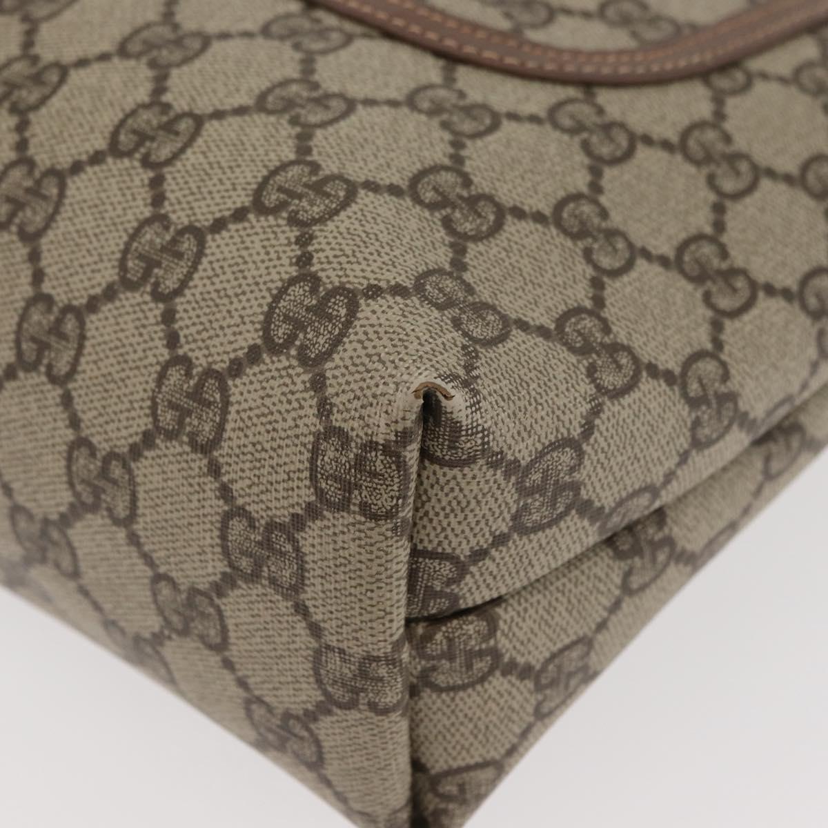 GUCCI GG Supreme Web Sherry Line Bag PVC Beige Gold 002 123 6487 Auth ep14554