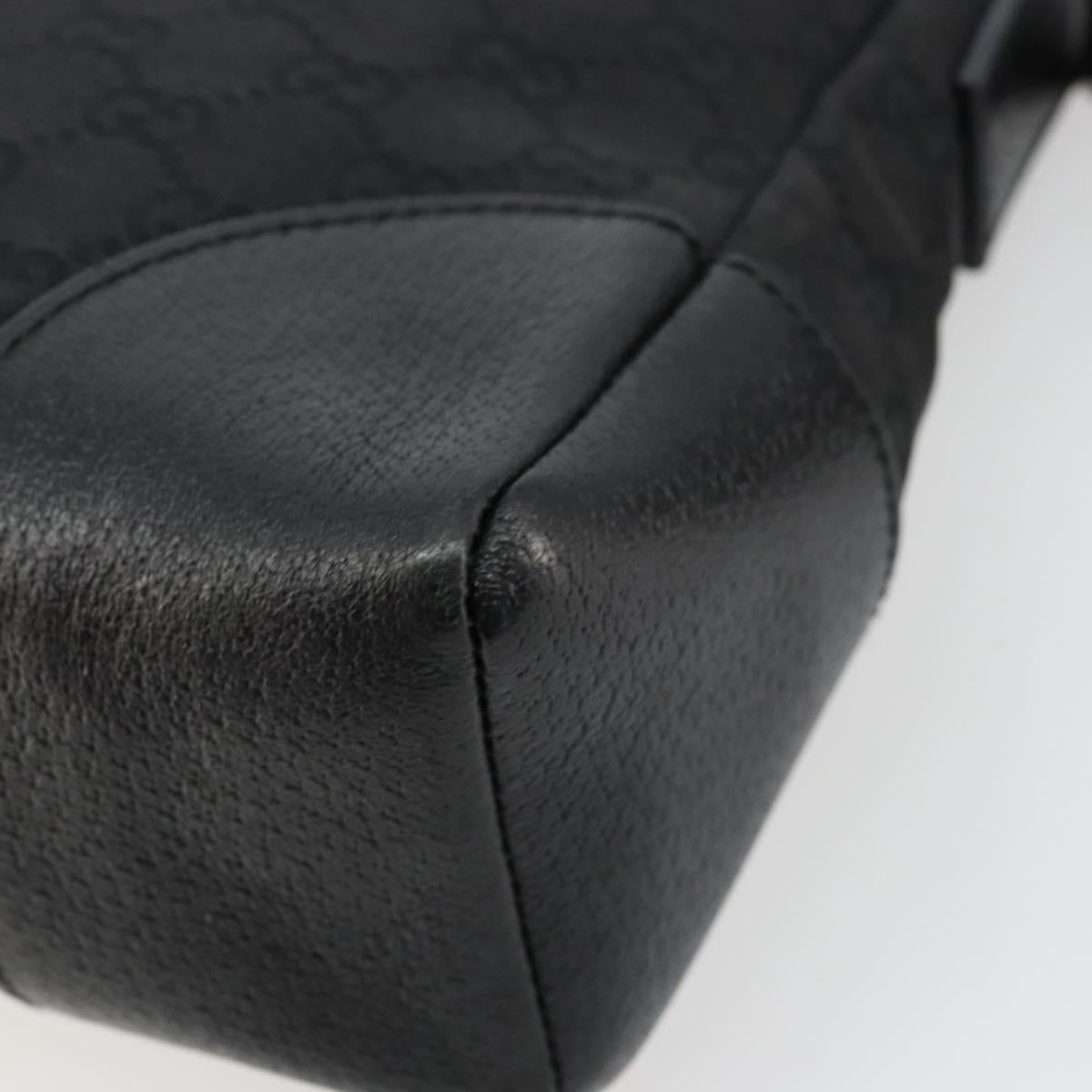 GUCCI GG Canvas Shoulder Bag Black Silver 114273 Auth ep14561