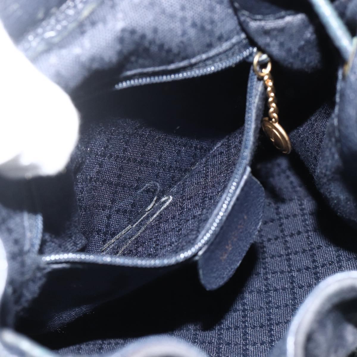GUCCI Bamboo Backpack Suede Black Gold Auth ep14563