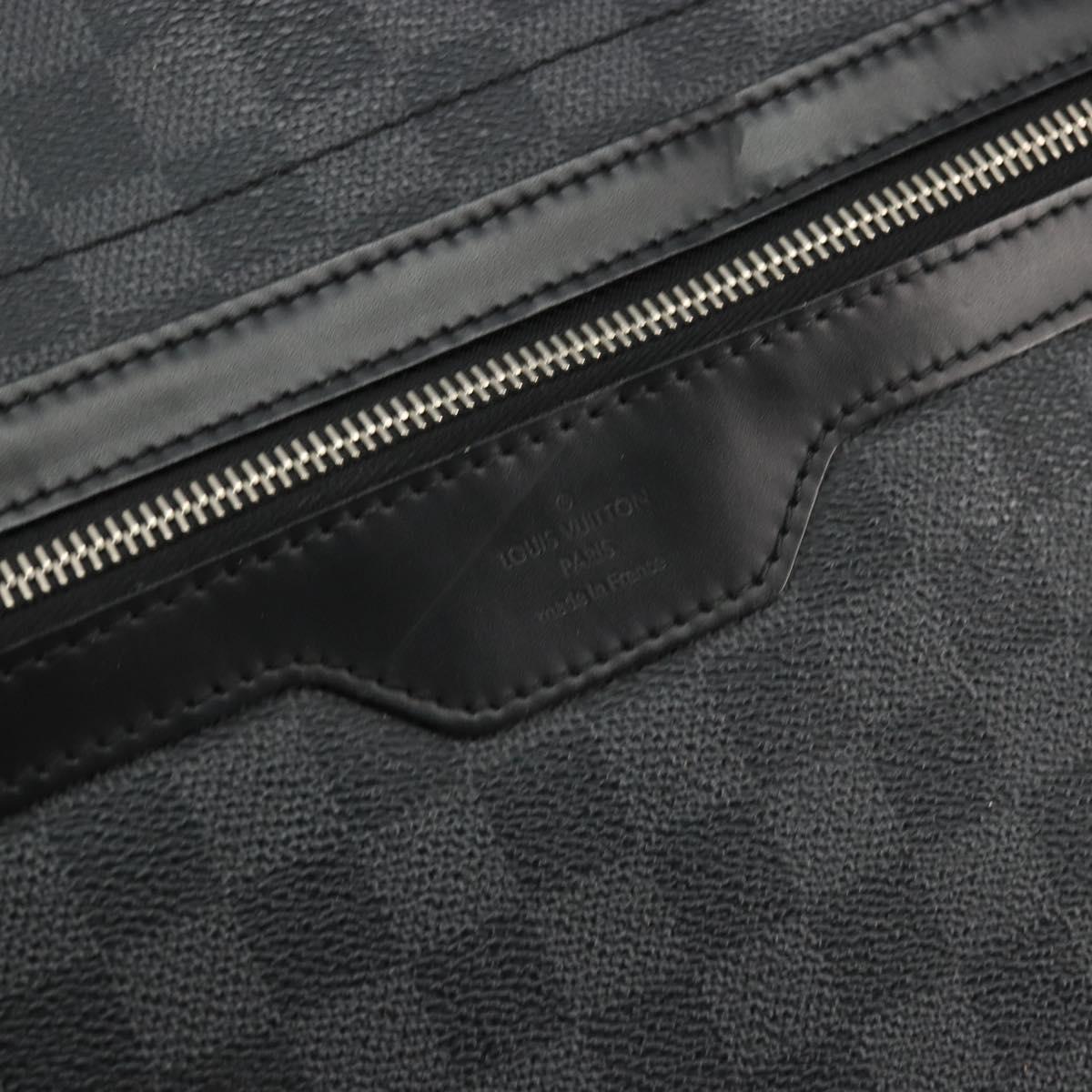 LOUIS VUITTON Damier Graphite Daniel MM Shoulder Bag N58029 LV Auth ep14582