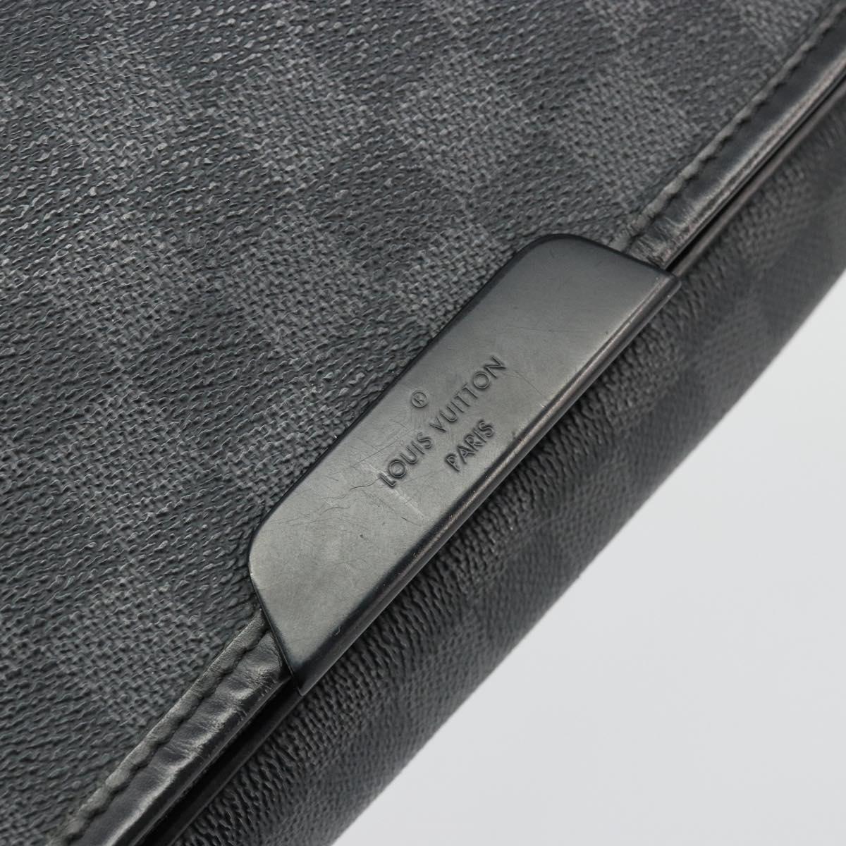 LOUIS VUITTON Damier Graphite Daniel MM Shoulder Bag N58029 LV Auth ep14582