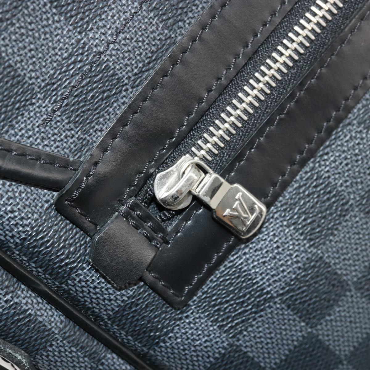 LOUIS VUITTON Damier Graphite Daniel MM Shoulder Bag N58029 LV Auth ep14582