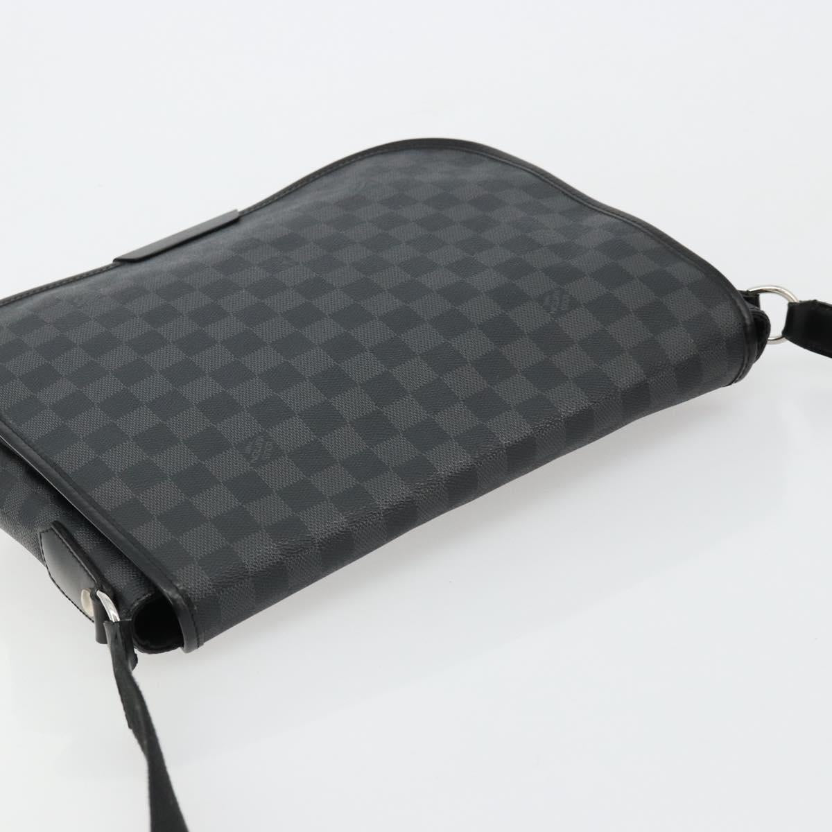 LOUIS VUITTON Damier Graphite Daniel MM Shoulder Bag N58029 LV Auth ep14582