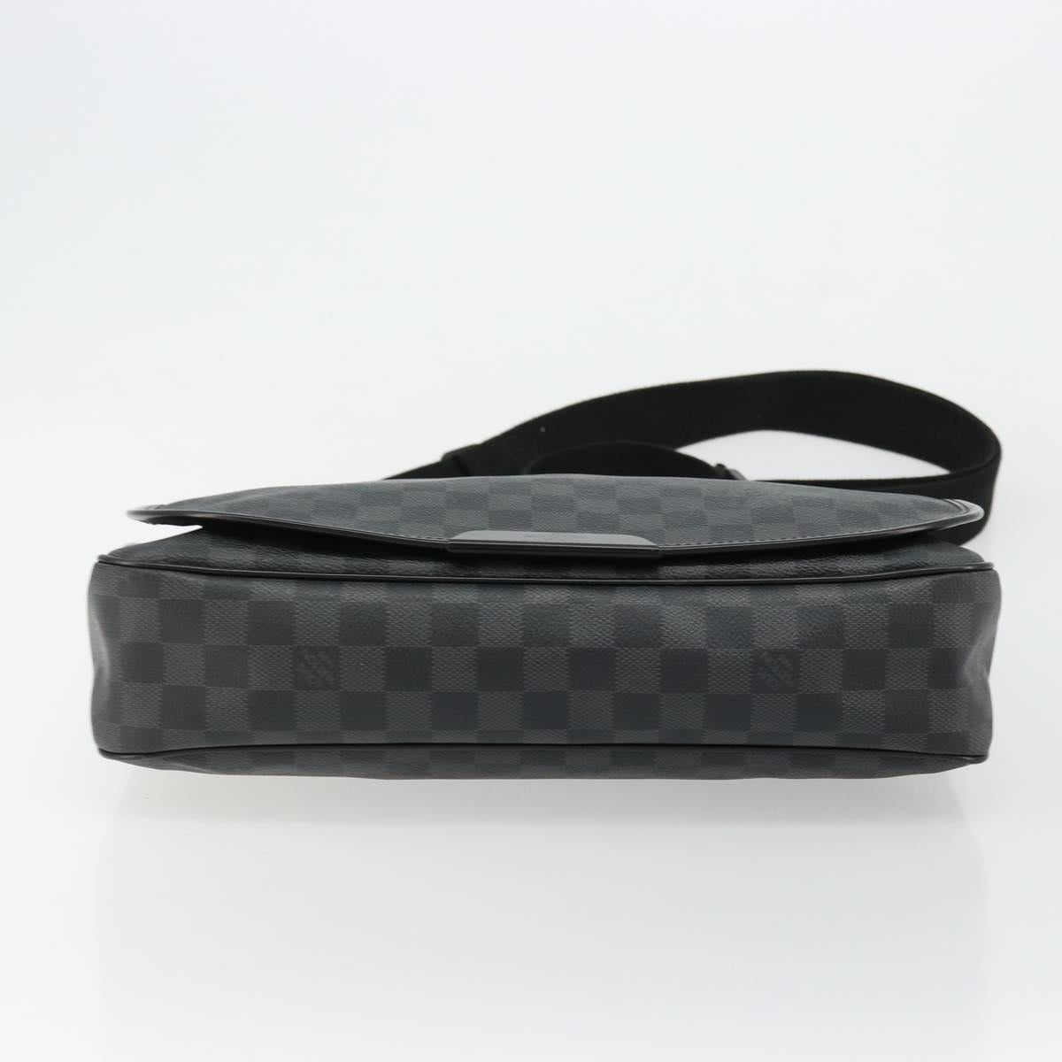 LOUIS VUITTON Damier Graphite Daniel MM Shoulder Bag N58029 LV Auth ep14582