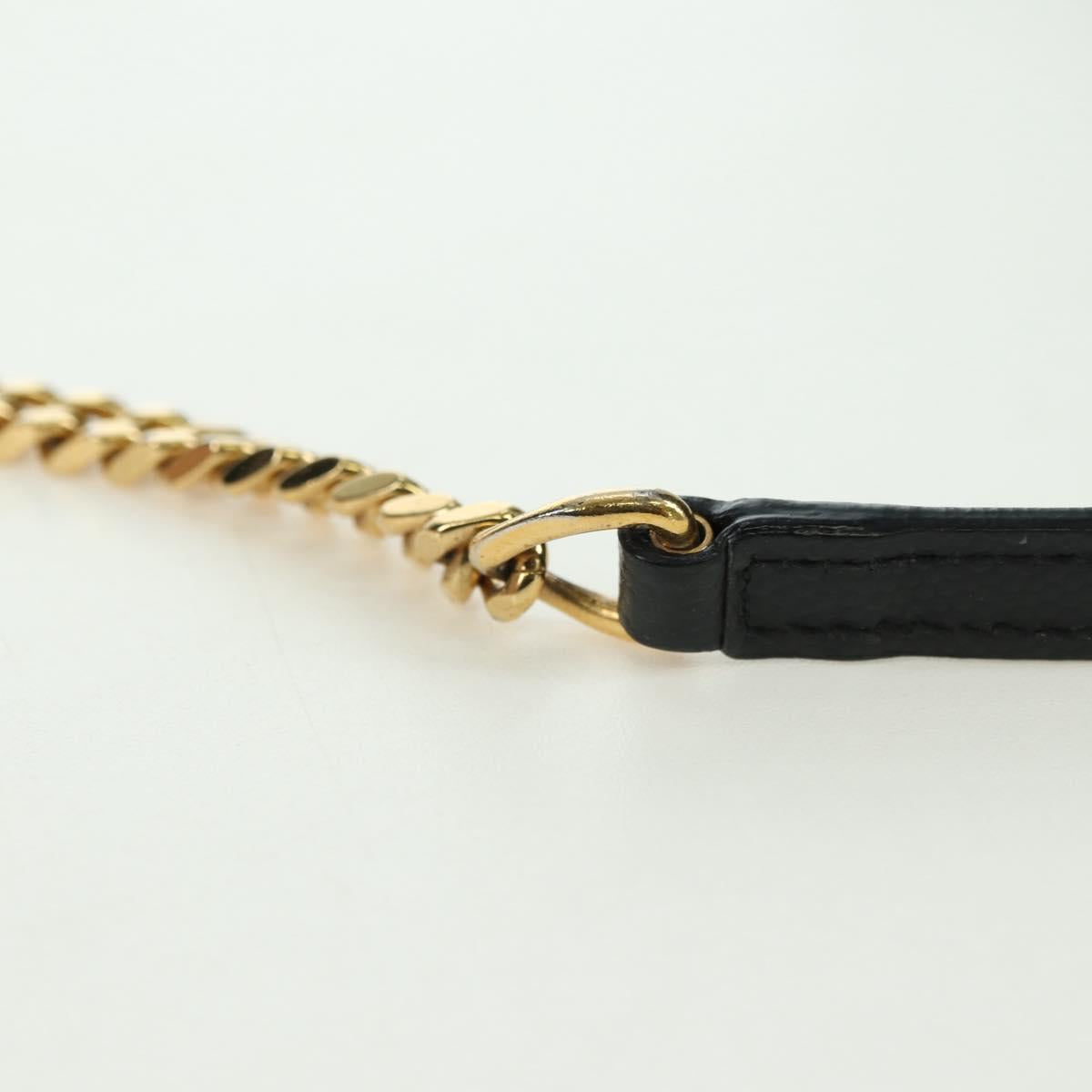 SAINT LAURENT Cassandra Envelope Chain Wallet Leather Black Auth ep14597V