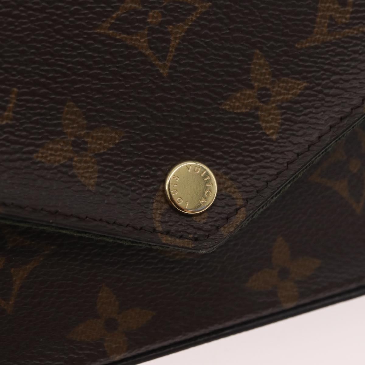 LOUIS VUITTON Monogram Multi Pochette Felicie Pouch Khaki M80091 Auth ep14598A