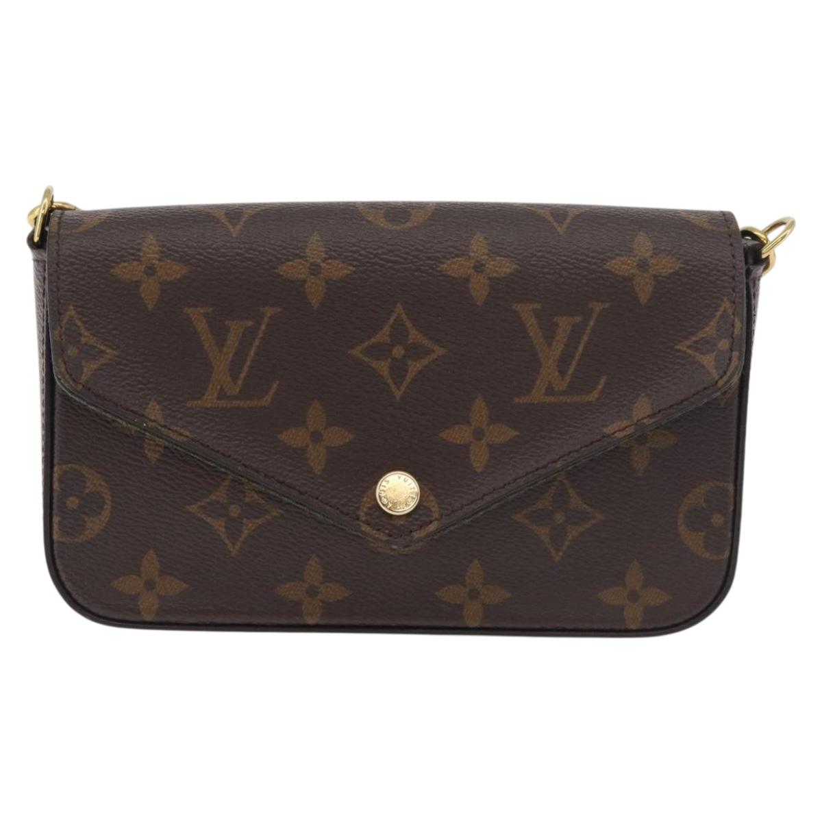 LOUIS VUITTON Monogram Multi Pochette Felicie Pouch Khaki M80091 Auth ep14598A