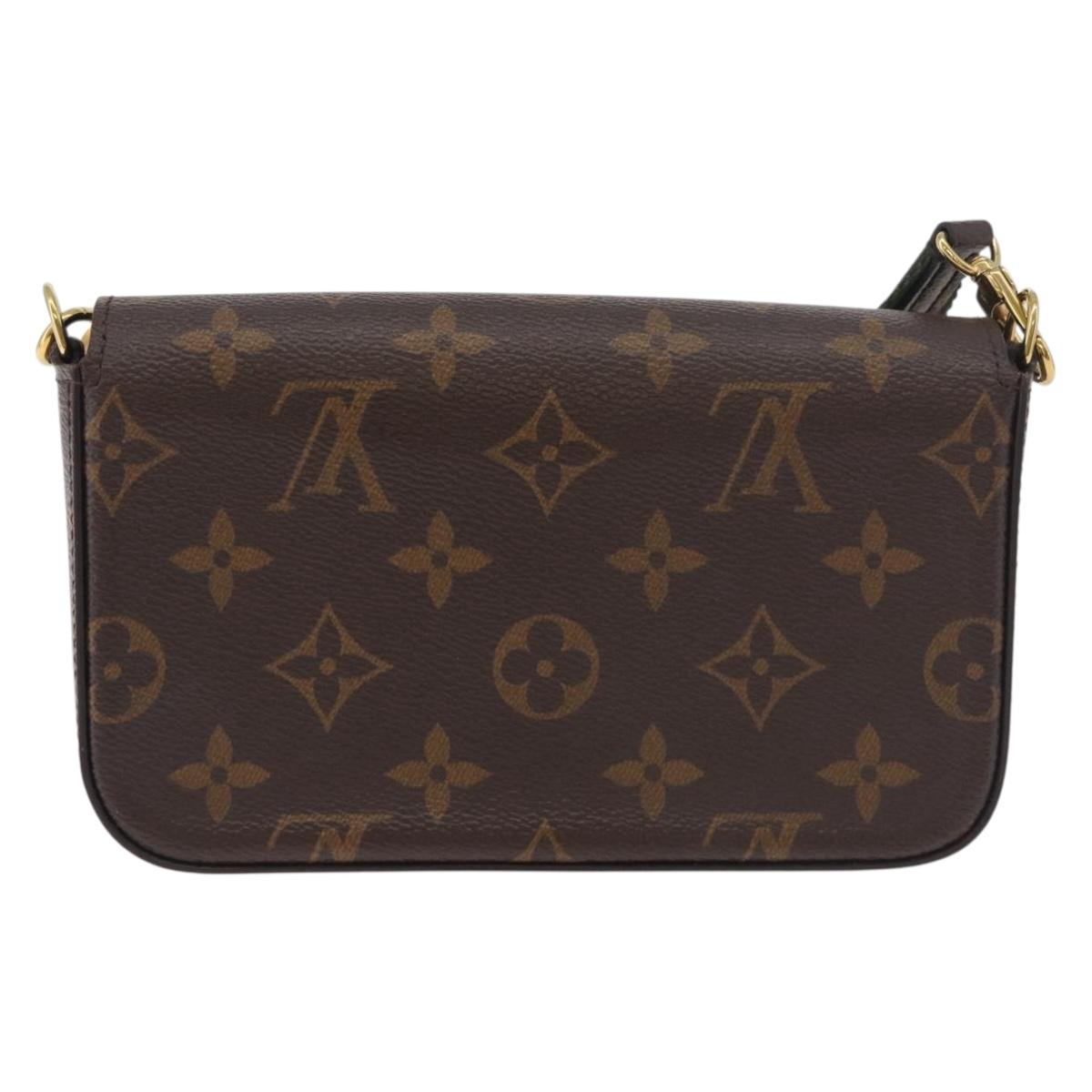 LOUIS VUITTON Monogram Multi Pochette Felicie Pouch Khaki M80091 Auth ep14598A