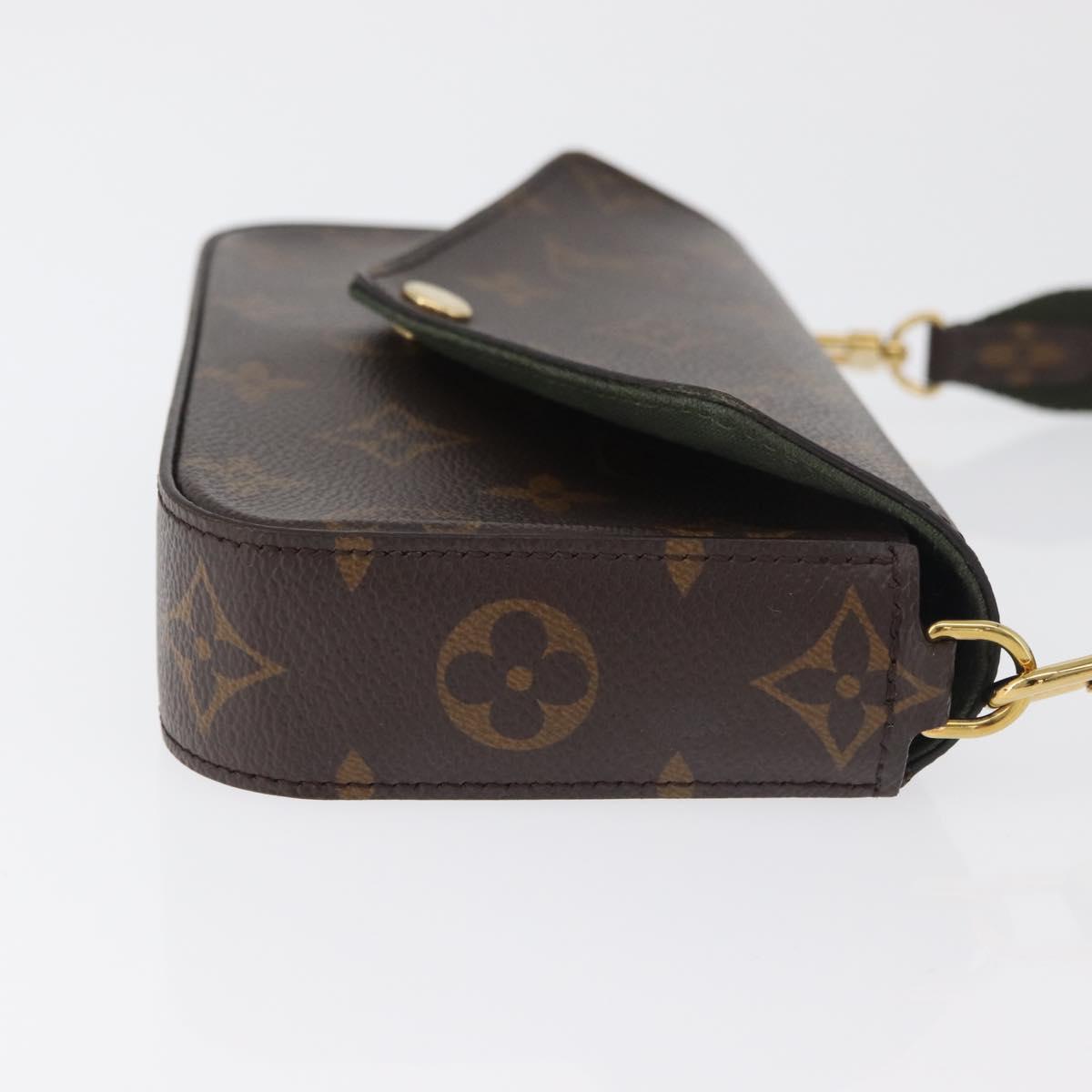 LOUIS VUITTON Monogram Multi Pochette Felicie Pouch Khaki M80091 Auth ep14598A