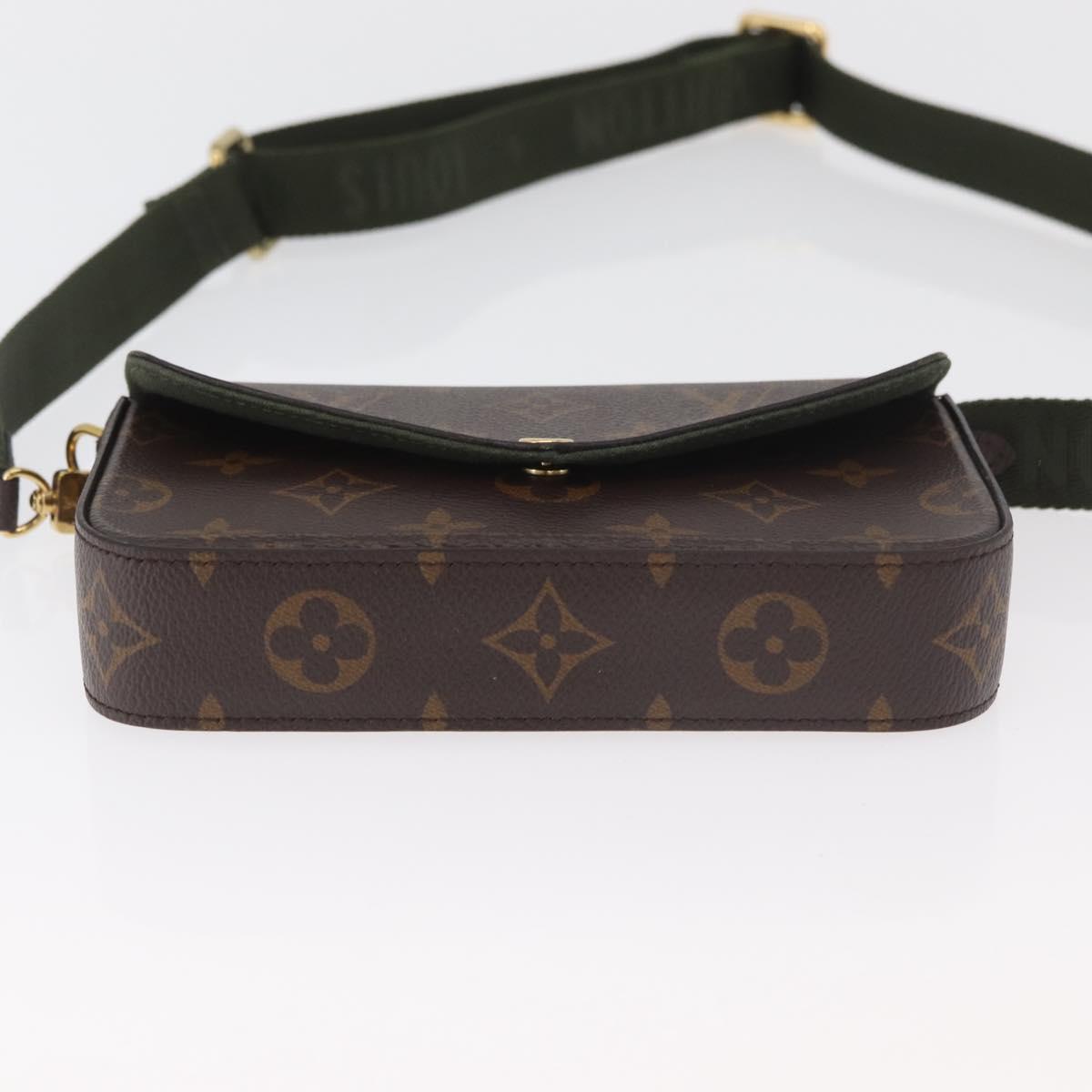 LOUIS VUITTON Monogram Multi Pochette Felicie Pouch Khaki M80091 Auth ep14598A